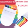 SmallCat 4pcs Pride Face Paint Sticks, Rainbow Face Paint Markers for Gay, Face Paint Crayons, Festival Rainbow Makeup for Face, Body, Women, Men