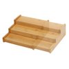 Lustiger Chef Spice Rack Organizer for Cabinet, Expandable Natural Bamboo Desk Shelf, 3-Tier Adjustable Spice Rack, Storage and Seasoning Shelf Organizer for Kitchen Countertop Pantry Tabel