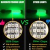 BLUERICE Submersible Fish Finder, Underwater Lure Bait Light, Fish Attracting Lamp, Night Fishing Light, Boat Fishing Light, Pool Light 12V 10.8W 180 LEDs 1080 Luminous IP68 with 5M Cord (Green)
