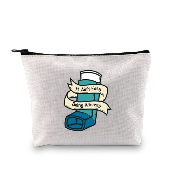 JXGZSO Asthma inhaler Bag It Ain't Easy Being Wheezy Organization Bag Respiratory Therapist Gifts