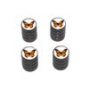 GRAPHICS & MORE Monarch Butterfly - Tire Rim Valve Stem Caps - Black