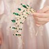 JWICOS Tiara and Crown for Women and Girls Crystal Headbands Tiara Queen Crown Hair Accessories for Birthday Bride Bridesmaid Wedding Prom Halloween Costume Christmas (Green)