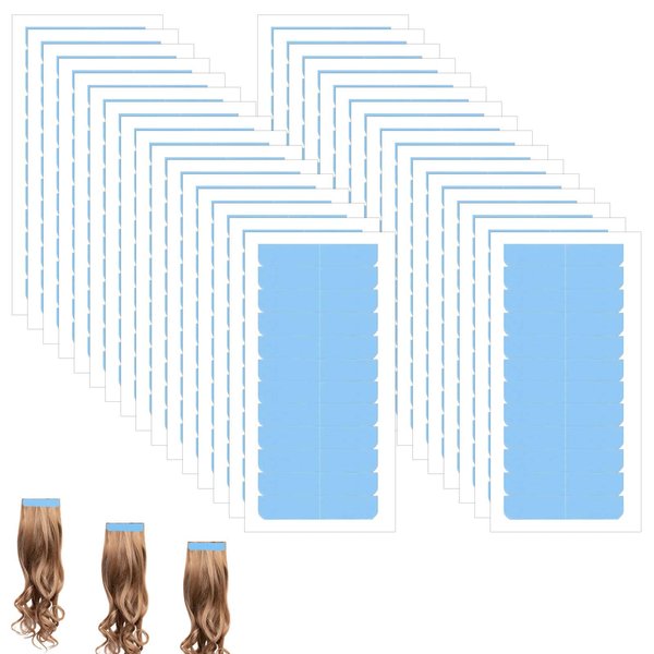 NQEUEPN 30 Sheets/360pcs Hair Adhesive Tapes, Double-Sided Pre-Cut Hair Tape Replacement Tape Beauty Tool
