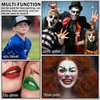 DAMUSI Blue Red White Face Paint Sticks Professional Eye Black Football Baseball Softball,Convenient Design Halloween Face Paint Makeup for Adults and Kids（Blue/White/Red Body Paint Sticks）