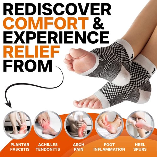 Treat My Feet Plantar Fasciitis Socks Foot Sleeve & Compression Socks: Plantar Fasciitis Relief - Ankle & Arch Support & Women - Fit Guaranteed XL