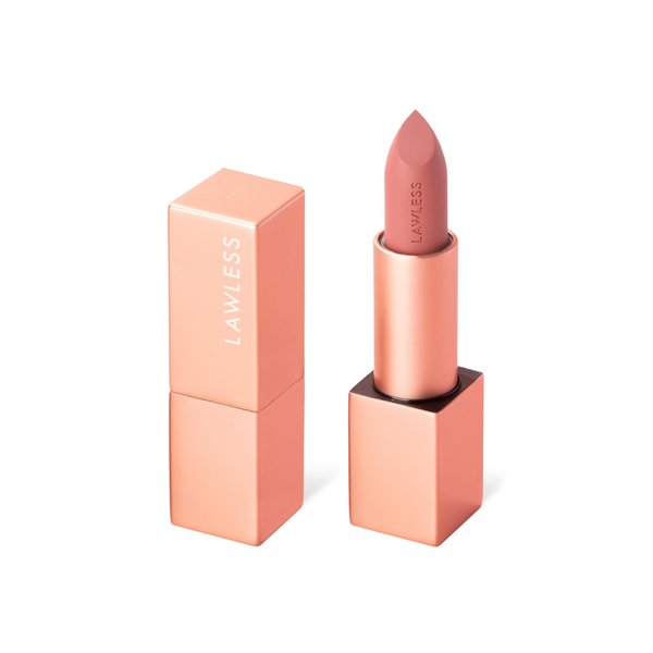 Lawless Women's Forget the Filler Lip-Plumping Line-Smoothing Satin Cream Lipstick, Femme, 0.1 oz/3.7 mL