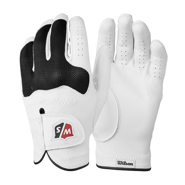 Wilson Men's Conform Golf Glove - Left Hand, White/Black, Medium