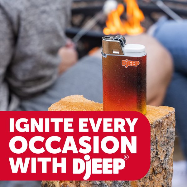 DJEEP Pocket Lighters, Limited Edition Collection Textured Metallic, Geometric Unique Lighters, 4 Count Pack of Disposable Lighters