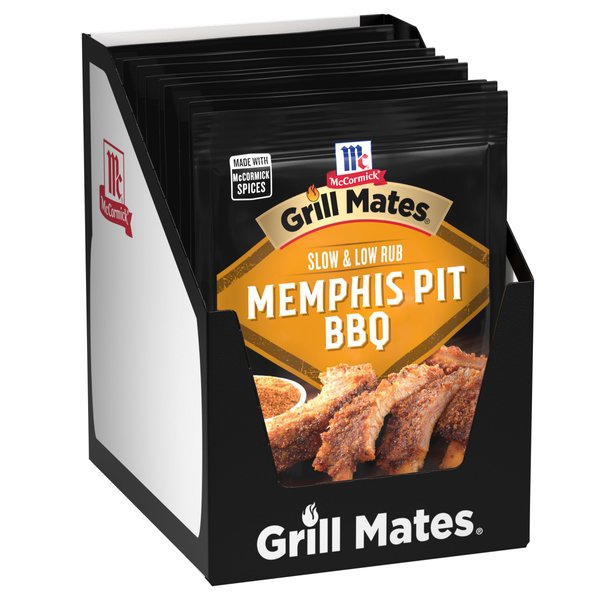 McCormick Grill Mates Slow & Low Memphis Pit BBQ Rub, 2.25 oz (Pack of 10)