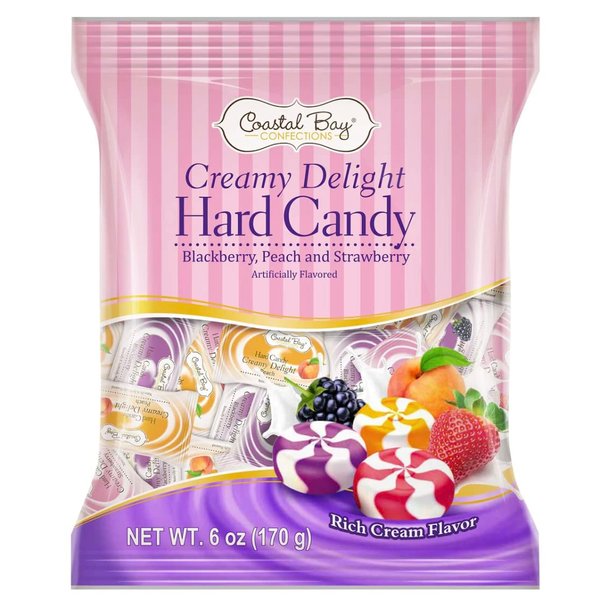 Coastal Bay Creamy Delight Hard Candy 6 oz bag (2 bags 12 oz total)