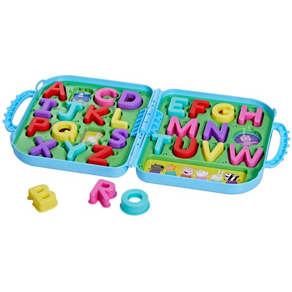 Peppa Pig Peppa’s Alphabet Case, ABC Learning Toys, Puzzle Preschool Games for Classroom, Back to School Gifts for Kids, Ages 3+