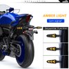 Sequential Turn Signal Motorcycle Blinkers LED Front Rear Flowing Indicators Daytime Running Light Universal Compatible with Harley Honda Kawasaki Suzuki Yamaha (Red/Amber)