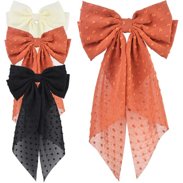3 Colors Giant Hair Bows for Women, 15inch Double Layers Big Bow Clips French Barrette Hair Accessories for Women Girl Party Valentine's Day Wedding Birthday Vacation