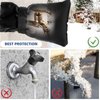 Outdoor Faucet Covers for Winter - Upgrade Thicker Velcro Wall Water Spigot Cover Anti-Freeze, Garden Faucet Socks Sprinkler Valve Insulation Wrap, Hose Bib Protector Spout Insulated Tap Pouch (Black)