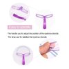 Purple Washable Eyebrow Stencils, Eyebrow Shaping Kit, Eyebrow Template,8 Styles Reusable Eyebrow Stencil with Handle and Strap Eyebrow Color Eyes
