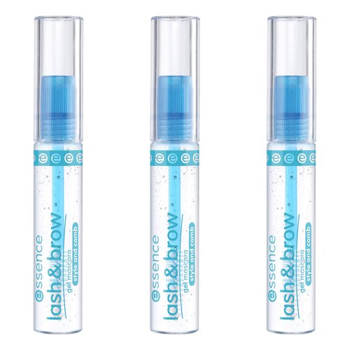 essence | 3-Pack Clear Lash Brow Gel Mascara | Tames and Sets Brows | Vegan | Cruelty Free