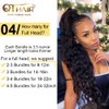 QTHAIR 14a Brazilian Loose Deep Wave Human Hair Wigs Bundles for All Women (14" 16" 18" 20", Hair Bundles)