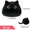 YOMOTREE Cat Stuffed Animal Toy Pillow, Soft Plush Pillow, Black Cat Plush Toy, Gifts for Boys Girls Kids (20cm/7.8in)