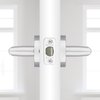 Kwikset Milan Interior Privacy Door Handle with Lock, Door Lever For Bathroom and Bedroom, Polished Chrome Reversible Keyless Push Button Lock Door Lever