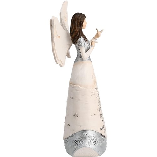 Pavilion Gift Company Elements 82328 Angel Figurine Holding Butterflies, Best Things In Life, 8-Inch , White
