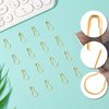 120pcs 22x10mm/0.86x0.39 Safety Bulb Pins, Metal Sewing Safety Pins Small Gourd Pins for Clothes Crafts Quilting Charms Buttons (Gold)