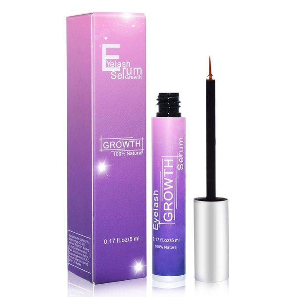 Premium Eyelash Growth Serum and Eyebrow Enhancer by Aomock, Lash Serum - 5ml,Lash Boost Serum for Longer, Fuller, Thicker Lashes & Brows