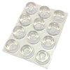 Small Clear Door Knob Bumpers (Set of 12) - Self Adhesive Door Stoppers Wall Protectors Rubber Feet for Speakers, Electronics, Furniture