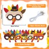 Qyeahkj 126pcs Thanksgiving Turkey Mask Craft for Kids, Fall Felt Foam Craft Bulk Thanksgiving DIY Crafts for Kids Ages 3-5, 4-8, 8-10, Arts Craft Kit for Home Party Activity (Makes 14)