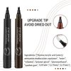Magic 3D Microblading Eyebrow Pencil, Waterproof Eyebrow Pen,4 Tip Tip Tattoo Pencil Creates Natural Looking,Waterproof Makeup Fine Stroke Microblading Eyebrow Pencil (D)