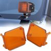 SWATOW INDUSTRIES 3 Inch Amber LED Pod Covers 2PCS Square LED Light Bar Covers LED Cube Covers Protective Polycarbonate Light Bar Lens Covers