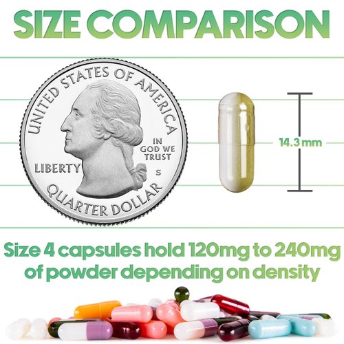 XPRS Nutra Size 4 Empty Capsules - 500 Count Small Empty Vegan Capsules - Vegetarian Pills - DIY Vegetable Capsule Filling - Fillable Do-It-Yourself Veggie Caps for Supplements (Lavender/White)