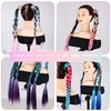Kids Ponytail Extension With Hair Tie, Blue Pink Purple Ponytail Extension, Crazy Hair Day, Colored Hair Extensions for Kids, Festival Hair, Rave Hair, Ombre Ponytail 2 Packs 25 inch