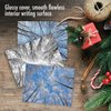 10 Assorted 'Snow Tops' Season's Greetings Cards with Envelopes Small 4 x 5.12 inch, Holiday Note Cards with Snow-Covered Branches and Tree Tops, Stationery Set for Holidays, Winter, Parties M9632XSG