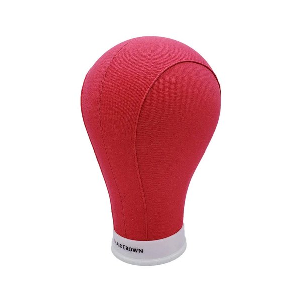 Hair Crown Canvas Mannequin Head for Wig Display with Mount Hole (22 Inch, HOT PINK)