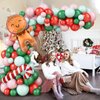 Red White Christmas Balloon Garland Kit, 85PCS Christmas Balloon Garland Arch Kit Macaron Pink Green Balloon Candy Cane Foil balloon Gingerbread Man for Christmas Decorations New Year Party Supplies
