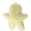 Boss Pet Products 08805 Digger's Fleece Plush Characters Cuddly Gingerbread Shape Dog Toy with Squeaker, White/Cream