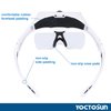 YOCTOSUN Magnifying Glasses with 4 LED Lights, Headband Magnifier with 5 Detachable Lenses 1X, 1.5X, 2X, 2.5X 3.5X -Rechargeable Hands Free Lighted Head Magnifier Glass for Crafts, Cross Stitch, Hobby