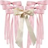 Generic 1 Bride Hair Bow Bride To Be Hair Bow with 6 Team Bride Bridesmaid Hair Bows for Wedding Bridal Shower Bachelorette Party Favors Decoration, Bride Gift Hair Accessories, Beige pink