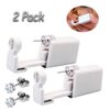 SLVIEKAE 6 Pack Self Ear Piercing Kit, Ear Piercing Gun Kit Self Ear Piercing Gun Self Ear Piercing Gun Kit Tool With Earrings (White)