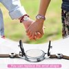 2 Pcs Essential Oil Diffuser Bracelet Aromatherapy Locket with 6 Replacement Leather Bands and 18 Pcs Random Color Washable Refill Pads Christmas Gift for Women Men Friends