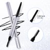 Boobeen Eyebrow Pen Waterproof Eyebrow Pencil Long Lasting Black Eyebrow Filler Pencil with Spoolie Brush, Creates Natural Eye Brows Makeup Effortlessly