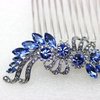 Faship Blue Crystal Hair Comb
