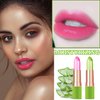 2 PCS Jelly Crystal Aloe Vera Lipstick,Magic Temperature PH Color Changing Lipstick Tinted Lip Balm Long Lasting Waterproof Nourishing Lip Gloss Lip Tint Stain Glossy Mood Lipstick Set for Women