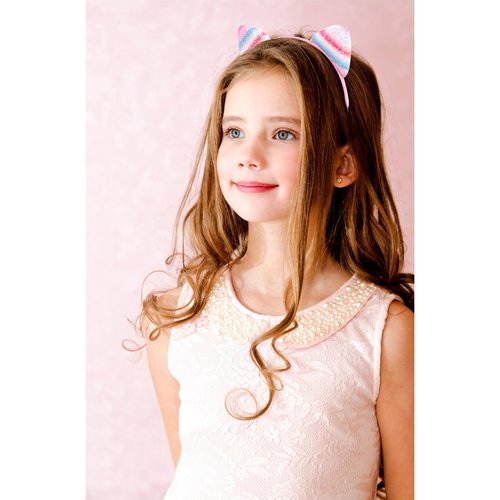 AMCAMI 4 Pcs Sequin Cat Ears Headband Birthday Girl Headband Cat Birthday Headdband Shiny Cat Ear Headband Cat Party Decorations Cat Party Favors Hair Accessories for Women