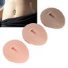 3pcs Silicone Navel Model, 3D Simulation Belly Button Model for Piercing Practice, Fake Soft Silicone Belly Model for Jewelry Studs Display Acupuncture Teaching
