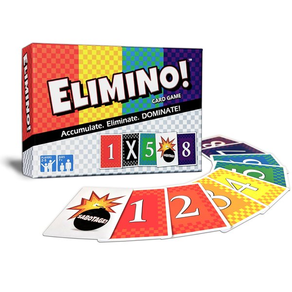 Elimino! A Fast Paced Card Game for Kids, Adults and Families, an Easy to Learn Game for a Fun Family Game Night | Ages 7+