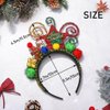 Formery Light Up Christmas Headband Star Tinsels LED Flashing Hair Band Luminous Xmas Party Santa Claus Hair Hoop for Adult and Kids (Star)