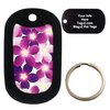 Custom Engraved Pet Tag - Purple Flowers - Dog Tag - Tag-Z Wag-Z