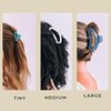 TELETIES - Medium Open Claw Clip - Strong Grip, Bendable Teeth, Comfortable Open Cutout Design - Ideal for Long, Thin to Medium, Curly, or Wavy Hair - For All Hair Textures - Tortoise