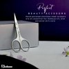 Stelone Multi-Purpose Cuticle Scissors Stainless Steel Curved Blade Little Manicure Scissors - Eyebrow Scissors for Women, Cosmetic & Brow Scissors for Facial Hair & Eyelash Trimming